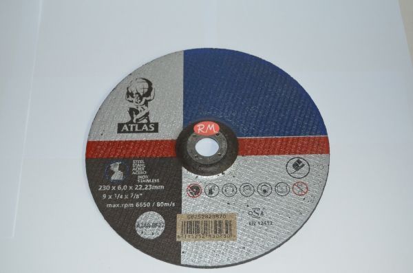 Disco desbaste acero 230 x 6 x 22.23 mm