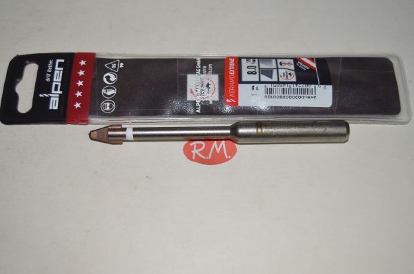 Broca Alpen widia gres porcelánico 8 x 120 mm