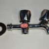 Grifo doble lavadora - lavadero 1/2 - 3/4 volantes de metal 6101