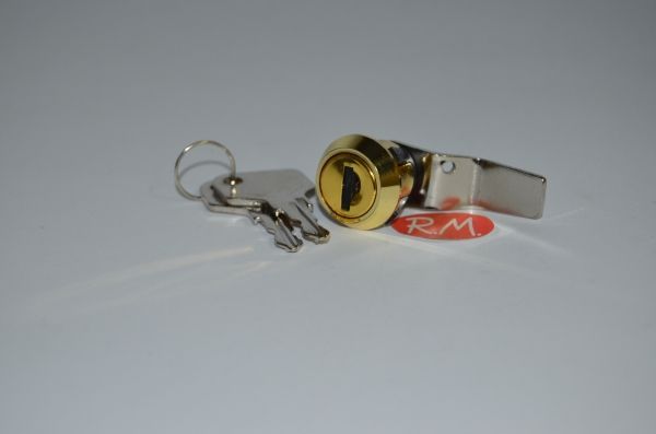 Cerradura buzón Keya dorada redonda curva