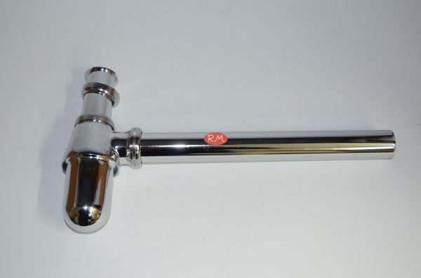 Sifón botella cromado extensible de lavabo sin válvula 30 cm