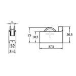 Rodamiento ventana COR01 38x27mm