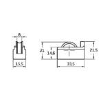 Rodamiento ventana COR05 33x21mm