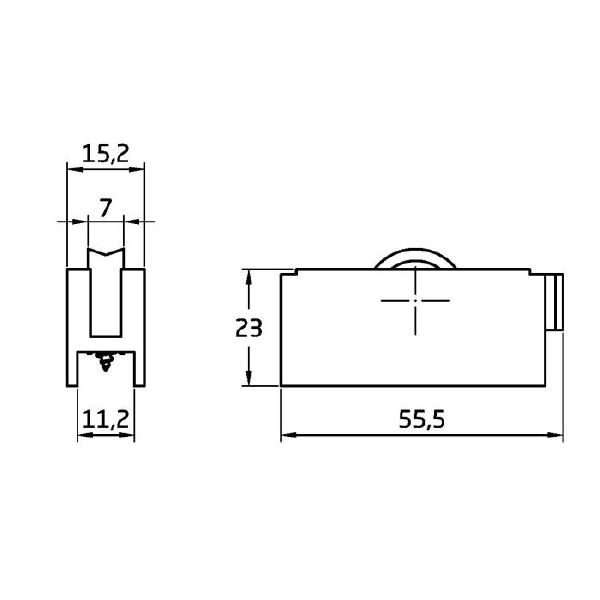 Rodamiento ventana COR11 56x23mm