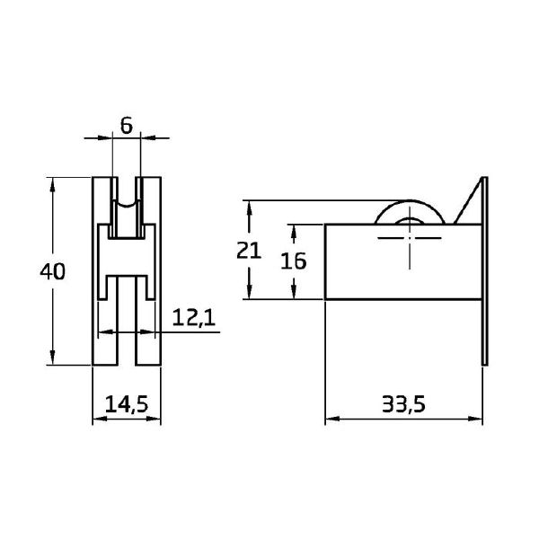 Rodamiento ventana COR03 35x40mm