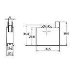 Rodamiento ventana COR06 40x40mm
