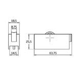 Rodamiento ventana COR07 64x25mm