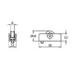 Rodamiento ventana COR13 36x12mm