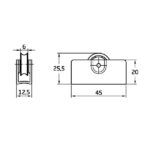 Rodamiento ventana COR14 45x20mm