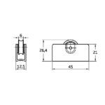 Rodamiento ventana COR15 45x20mm