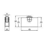 Rodamiento ventana COR16 45x25mm