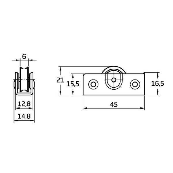 Rodamiento ventana COR19 42x13mm