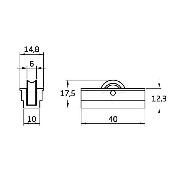 Rodamiento ventana COR20 39x15mm