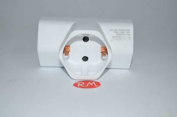 Adaptador ladrón triple schuko con TTL 3600 W
