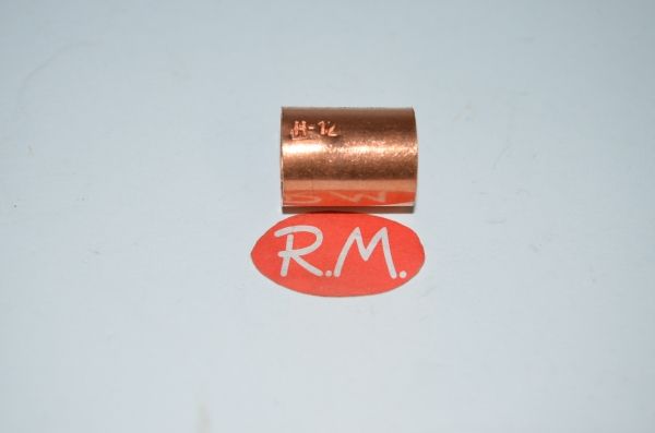 Manguito pasante de cobre soldar H-H Ø 12 mm sin tope