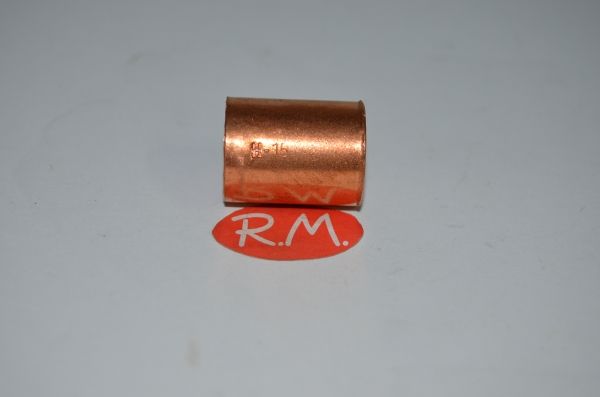 Manguito pasante de cobre soldar H-H Ø 15 mm sin tope