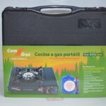 Cocina a cartucho y bombona gas 1 fuego con maletín