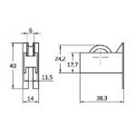 Rodamiento ventana COR02 38x40mm