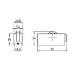 Rodamiento ventana COR09 51x21mm