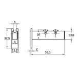 Rodamiento ventana COR12 56x14mm