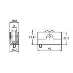 Rodamiento ventana COR17 40x21mm