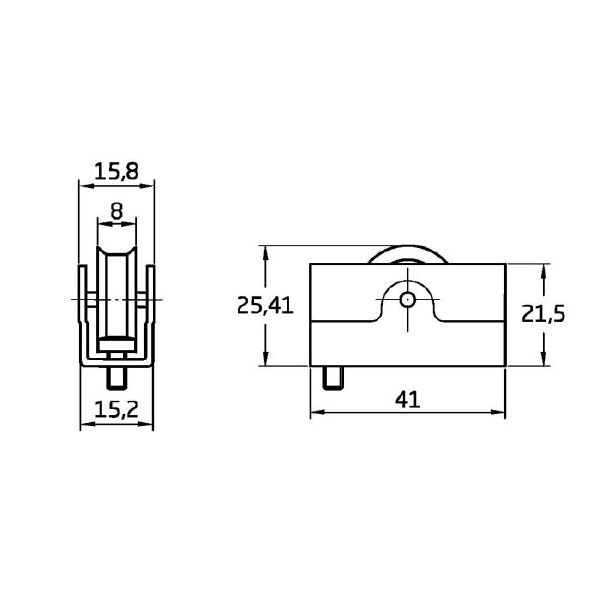 Rodamiento ventana COR17 40x21mm