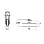 Rodamiento ventana COR21 39x16mm