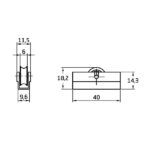 Rodamiento ventana COR22 39x14mm