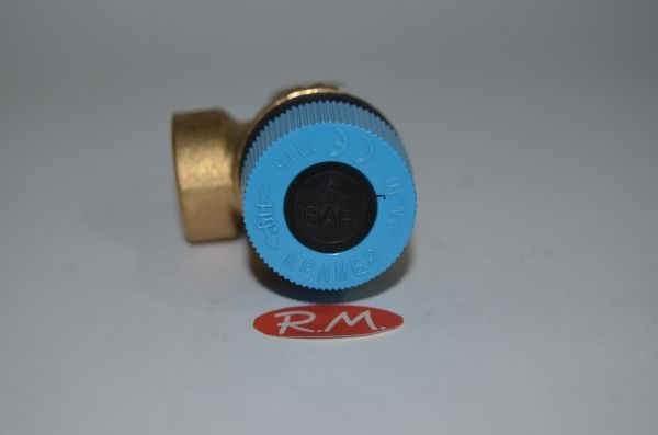 Válvula de seguridad caldera H-H 1/2 6 bar 90°