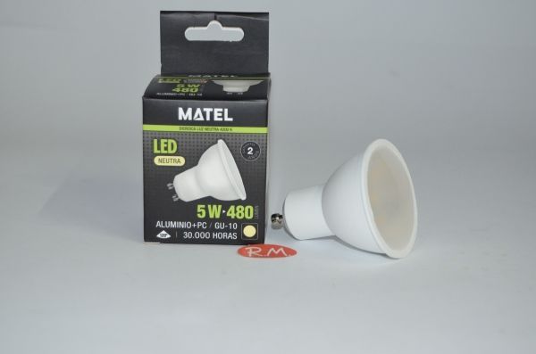 Bombilla led dicroica GU10 220V 5W 4200K