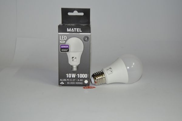 Bombilla led Standard E-27 10 W 6400k sensor crepuscular y movimiento