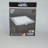 Downlight led empotrar cuadrado plata 12W 6400K