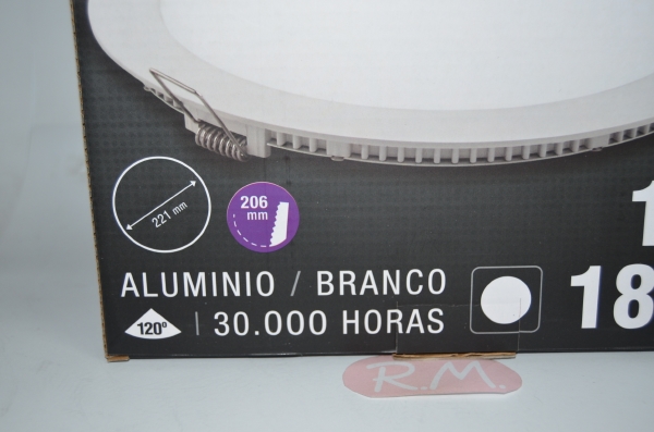 Pack 2 Downlight led empotrar redondo blanco 18W 6400K