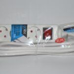 Base 3 tomas TTL blanca con interruptor y cable 3 metros