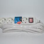 Base 4 tomas TTL blanca con interruptor y cable 3 metros
