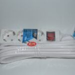 Base 3 tomas TTL blanca con interruptor y cable 5 metros