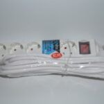 Base 5 tomas TTL blanca con interruptor y cable 5 metros