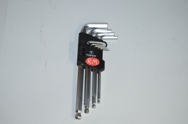 Juego 9 llaves allen larga de 1.5 a 10 mm