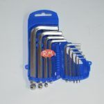 Juego 9 llaves allen larga de 1.5 a 10 mm