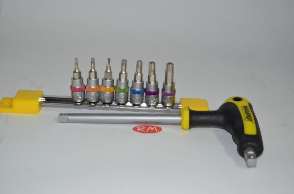 Juego 7 puntas Torx inviolable T10 a T40