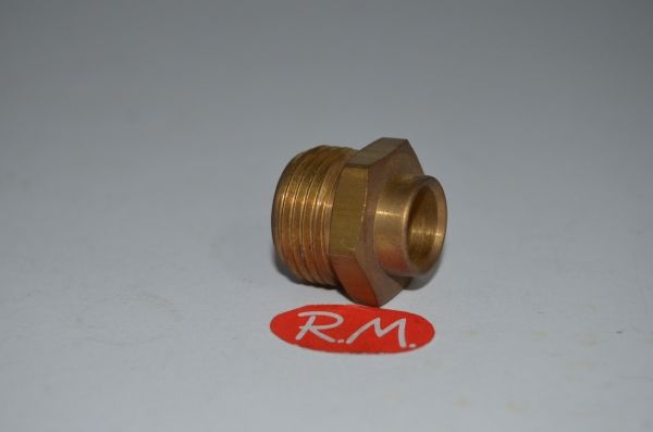 Entronque latón rosca M-21.8 izq soldar 12 mm
