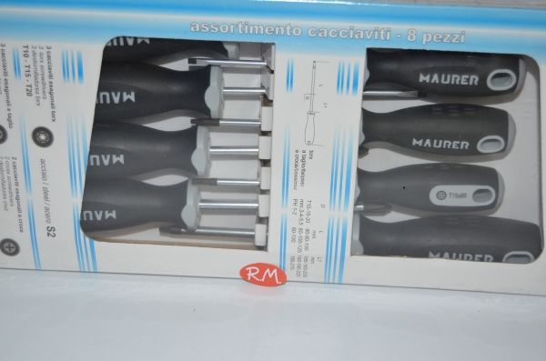 Juego 8 destornilladores Bocas Plana – Phillips – Torx