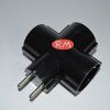 Adaptador ladrón triple schuko Onlex negro