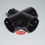 Adaptador ladrón triple schuko Onlex negro