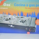 Cocina a cartucho de gas portátil 2 fuegos Com Gas