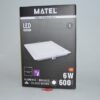 Downlight led empotrar cuadrado blanco 6W 6400K