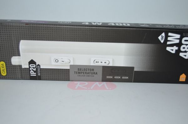 Regleta led integrado 4W 3000 – 4000 – 600K 310 mm