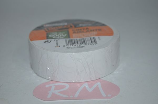 Cinta aislante PVC blanca 25 x 25 mm