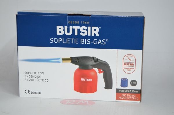 Soplete Butsir bis gas a cartucho con piezo