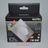 Aro led fijo empotrar cuadrado níquel 7W CTT